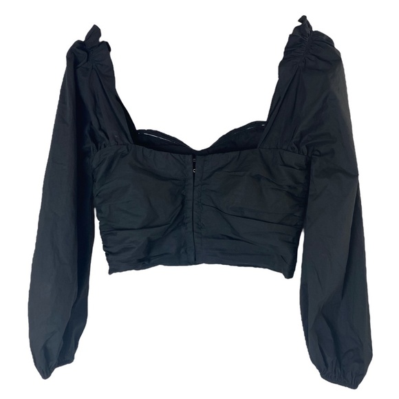 LOVERS & FRIENDS Octavia Crop Top Cotton Black Size M - Picture 3 of 6